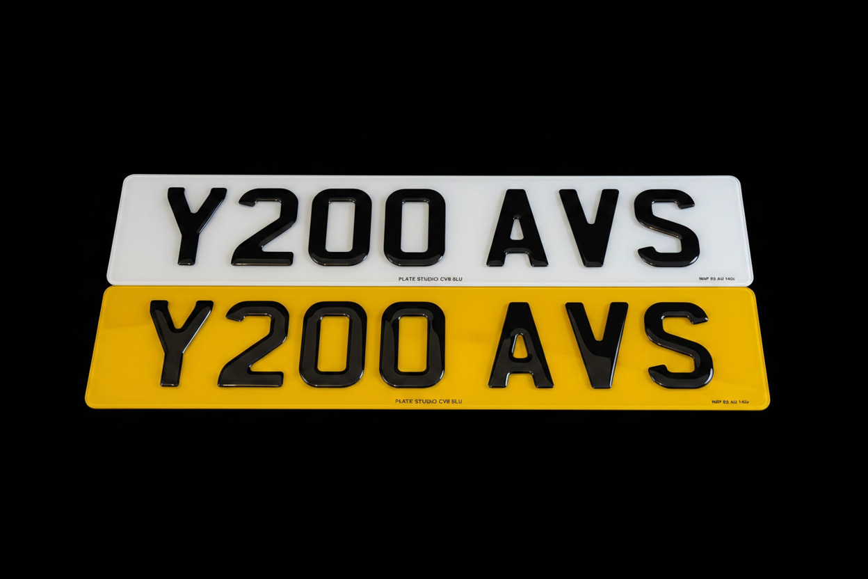4D Number Plates - Black Background