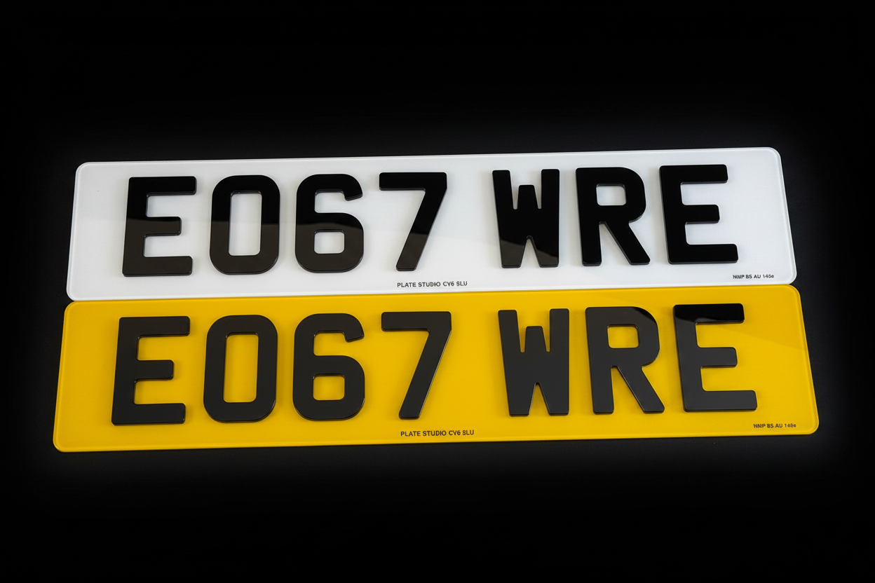 Number plates on black background 2