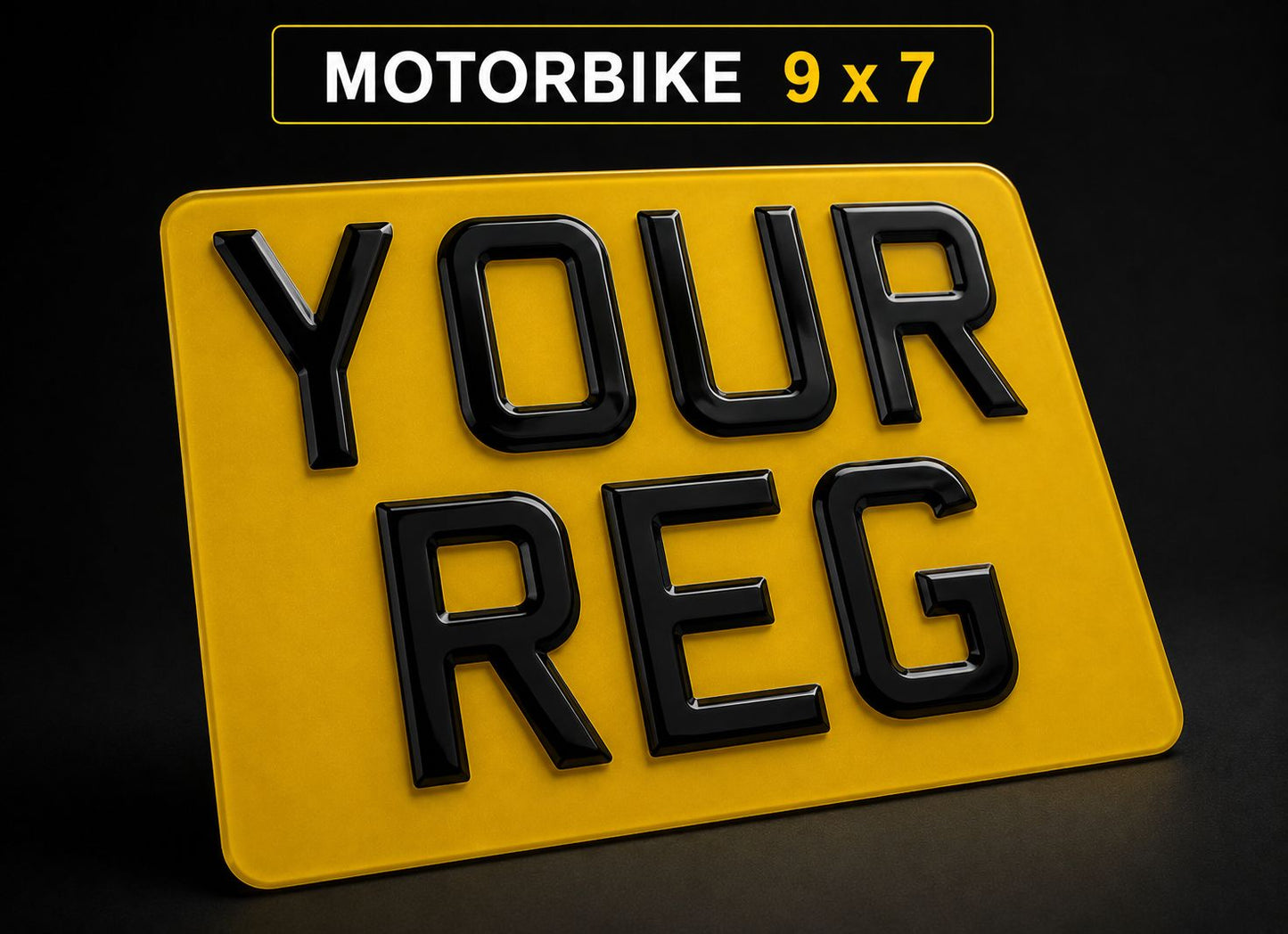 3D GEL MOTORBIKE PLATE