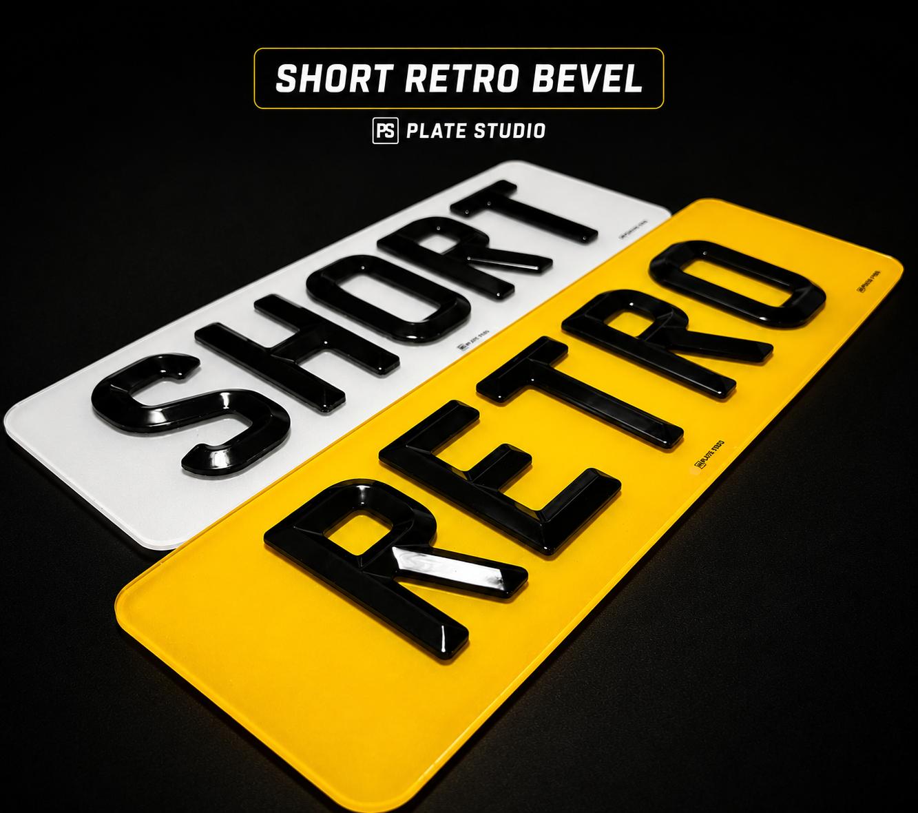 4D RETRO BEVEL SHORT PLATES